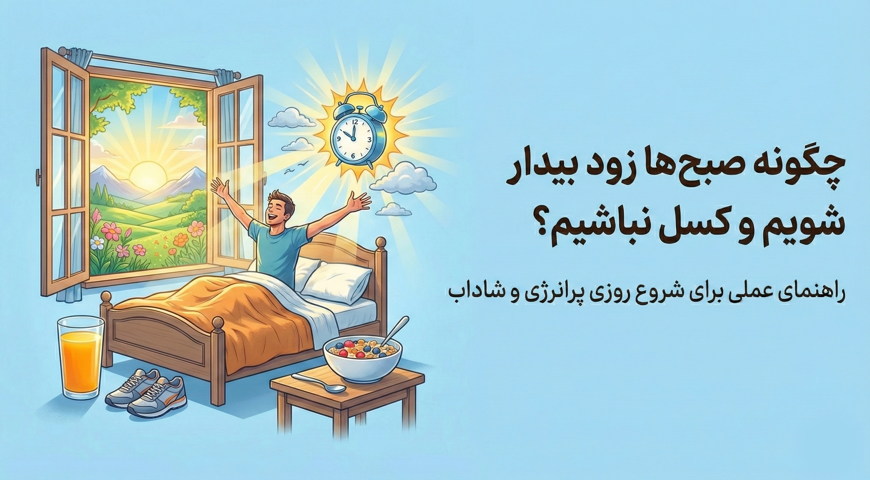 چگونه صبح‌ها زود بیدار شویم و کسل نباشیم؟